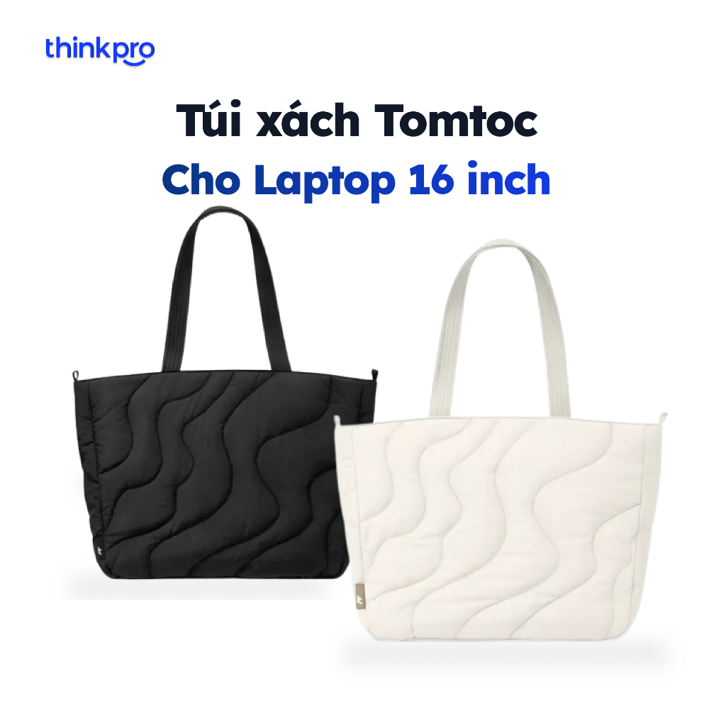[CHÍNH HÃNG] Túi xách cho Laptop 16 inch Tomtoc Terra Puffy Tote Bag chống sốc