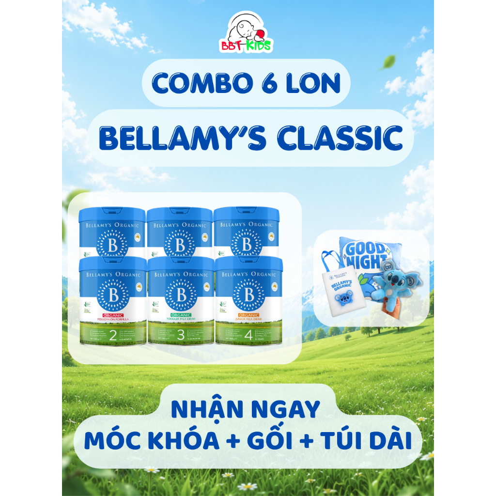 [COMBO 6 LON BELLAMY'S HMO - KÈM QUÀ] - Sữa hữu cơ Bellamy's Organic HMO