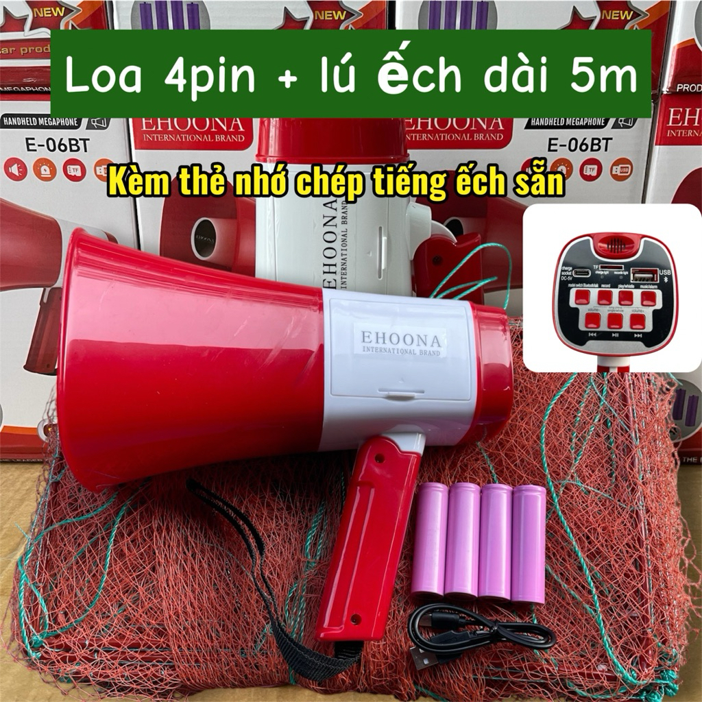 (Combo)Loa 4pin túc ếch + lú ếch dài 4m5-5m . Combo tặng kèm thẻ nhớ có chép tiếng ếch sẵn.