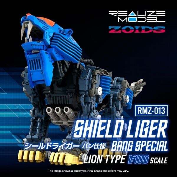 MÔ HÌNH LẮP RÁP THÚ VƯƠNG ĐẠI CHIẾN RMZ-013 SHIELD LIGER BANG SPECIAL ZOIDS - CHÍNH HÃNG TAKARA TOMY