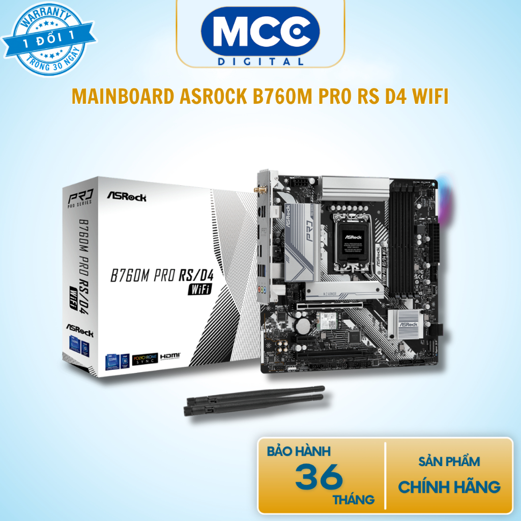 Mainboard ASRock B760M Pro RS/D4 WIFI