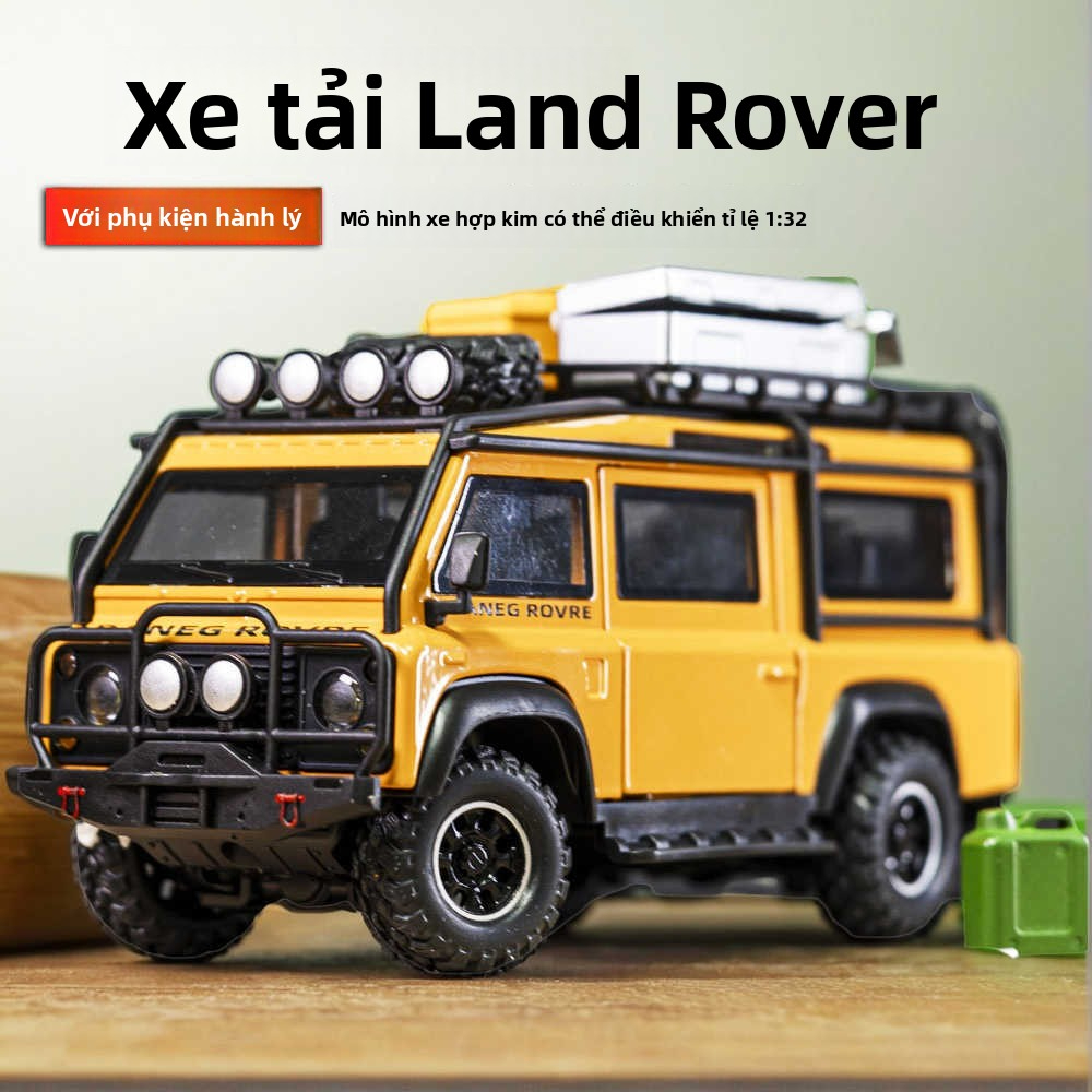 Mô Hình Tĩnh Xe Ô Tô Land Rover Defender 1/32 Thân Hợp Kim Mở Được Cửa Decor Bàn Làm Việc Đẹp
