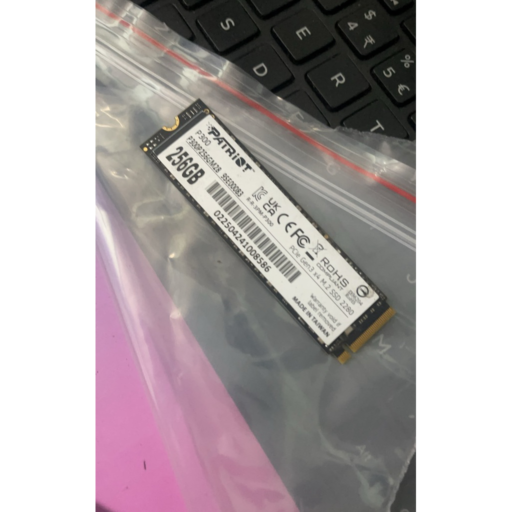 ssd patriot p300 m2 nvme 256gb gen3x4 còn bảo hành đến 2030