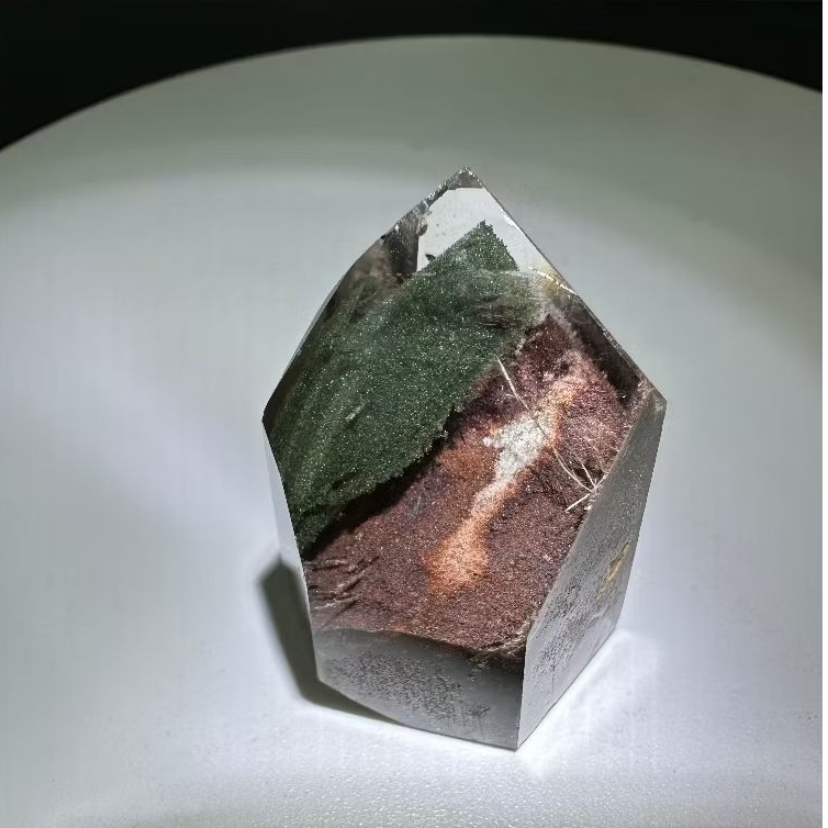 Đá ưu linh cảnh vườn bốn mùa (garden quartz) ngàn lớp hoa bay, ưu linh tóc, trang trí nhà cửa, sưu t