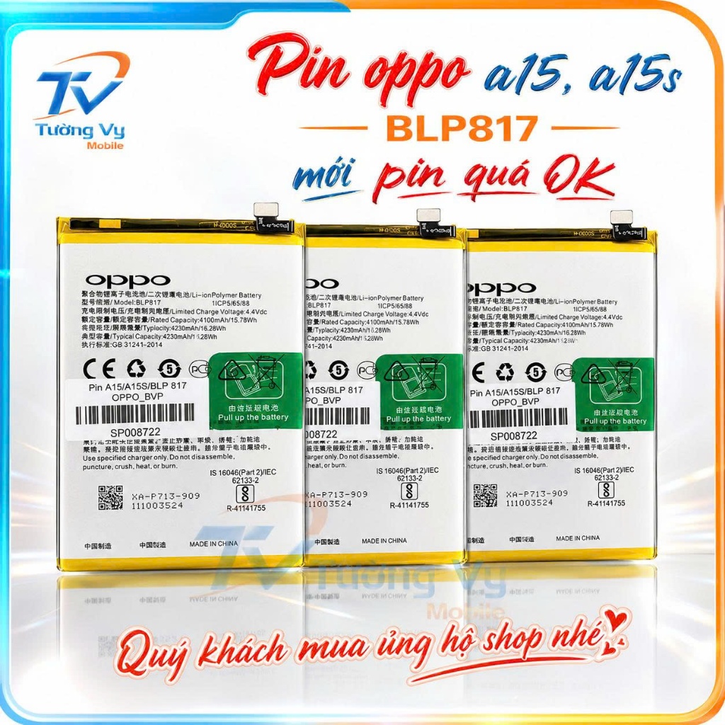 Pin Oppo A15 / A15s BLP817 – mới