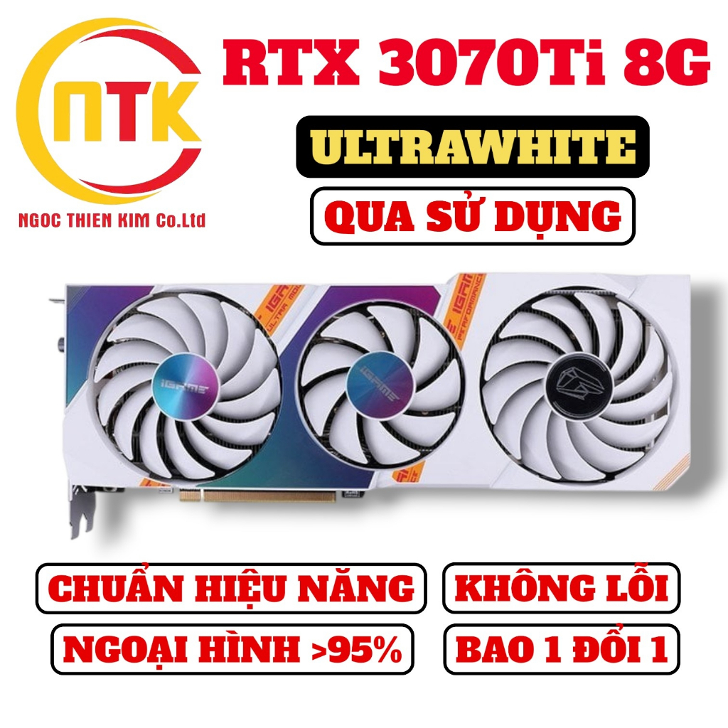 [BẢO HÀNH DÀI] VGA RTX 3070Ti/ RTX 3070/ RTX 3070 Ti 8G ULTRAWHITE, HÀNG CHUẨN ĐẸP - QUA SỬ DỤNG.