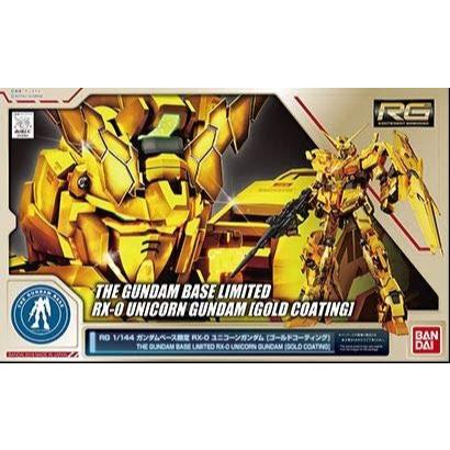 Mô Hình BANDAI THE GUNDAM BASE LIMITED RG 1/144 RX-0 UNICORN GUNDAM [GOLD COATING]