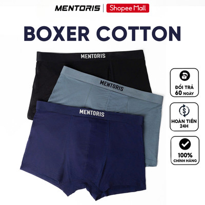 COMBO 2 Quần Lót Nam MENTORIS COTTON Kháng Khuẩn, Vải Mềm Mịn Siêu Co Giãn,Thoáng Khí CB2.MIBX25A001