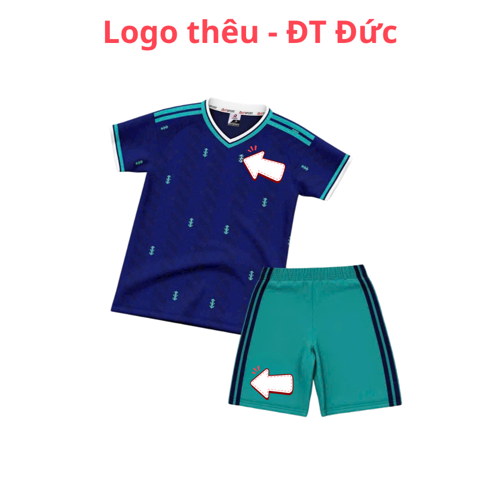 Quần Áo Bóng Đá ĐT Đức xanh HP - trẻ em – In Tên Số Theo Yêu Cầu REINA SPORT