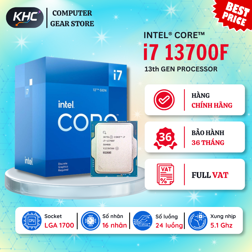CPU Intel Core i7 13700F Tray New (Full VAT)