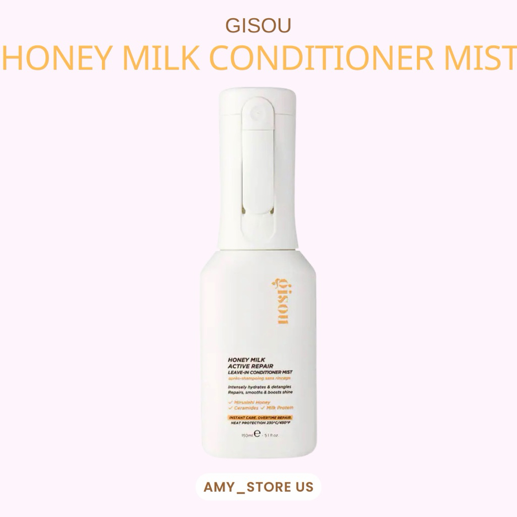 [ NEW 2026 ] Xịt Dưỡng Tóc Phục Hồi Không Cần Xả Gisou Honey Milk Leave-In Conditioner Mist