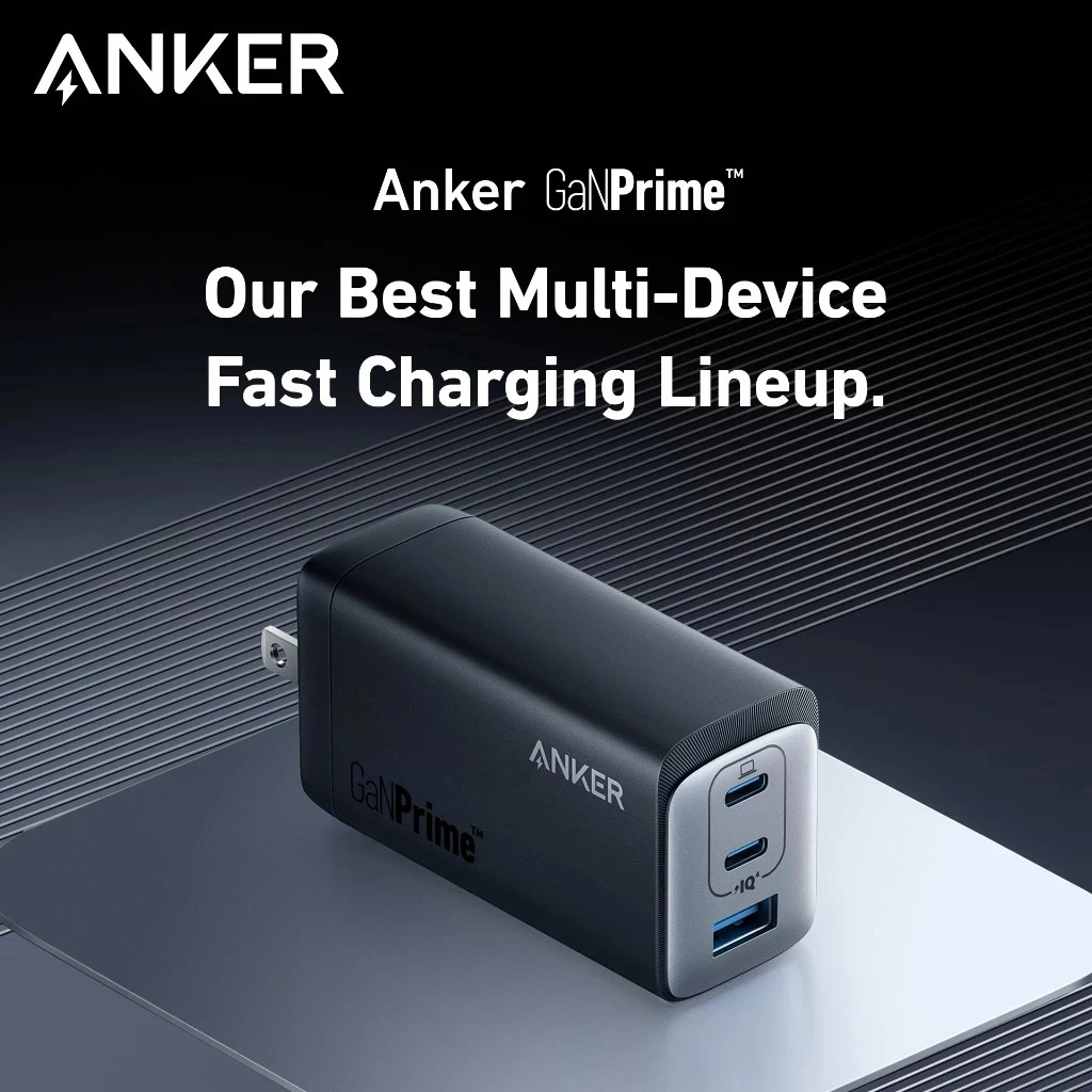 Củ Sạc Anker 737 GaNPrime 120W A2148 - Sạc Nhanh 3 Cổng 2C1A Siêu Nhỏ Gọn - Bảo Hành Chính Hãng 18 T