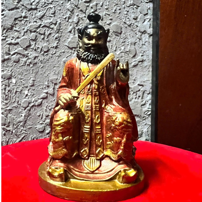 Tượng Thiên Sư Chung Quỳ . hợp kim  đồng thau . cao 10 cm
