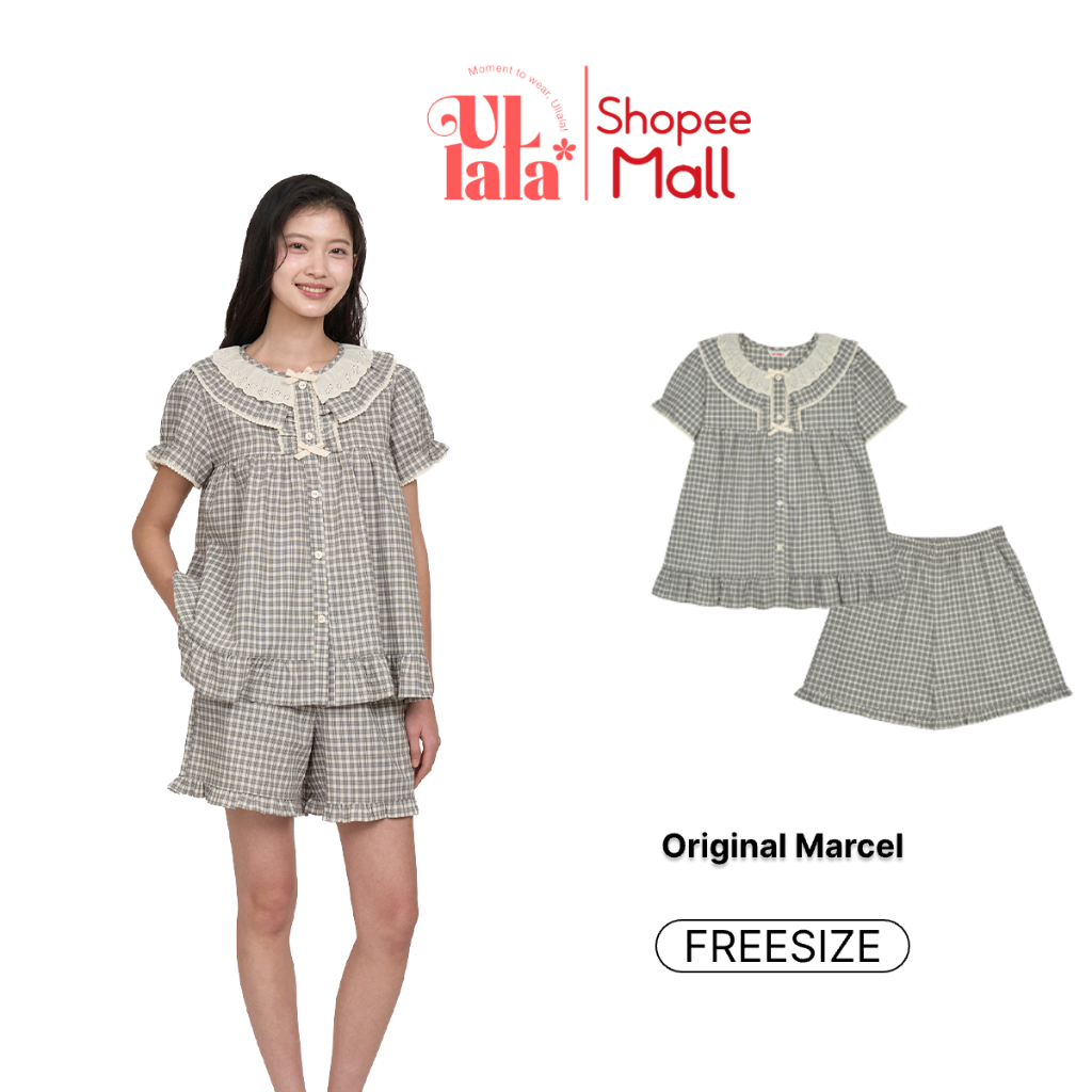 Ullala Pajamas Marcel Bộ ngủ mặc nhà nữ ngắn tay Freesize
