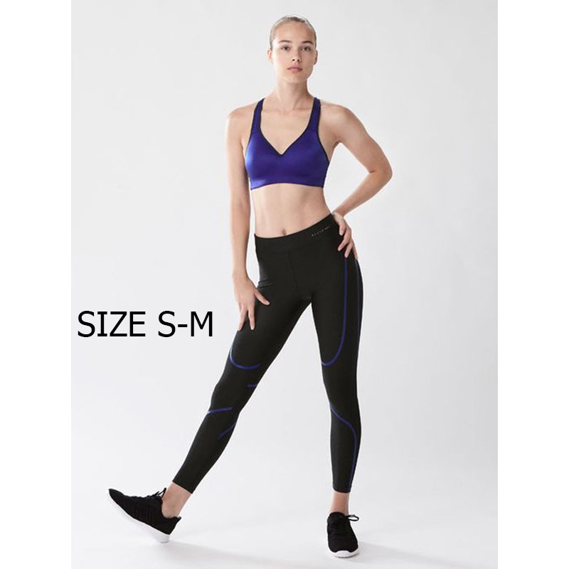 Quần Tập Gym Oysho Fitness High Waist Leggings Contrast Stripes - SIZE S-M