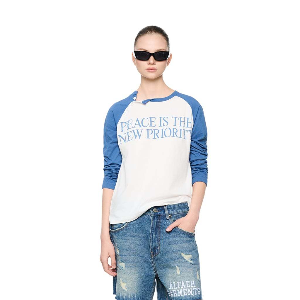 ÁO "ALFAER" NEW PEACE RAGLAN LONGSLEEVE T-SHIRT - BLUE