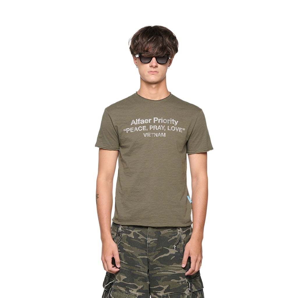 ÁO "ALFAER" SPIRIT REGULAR FIT T-SHIRT - MOSS