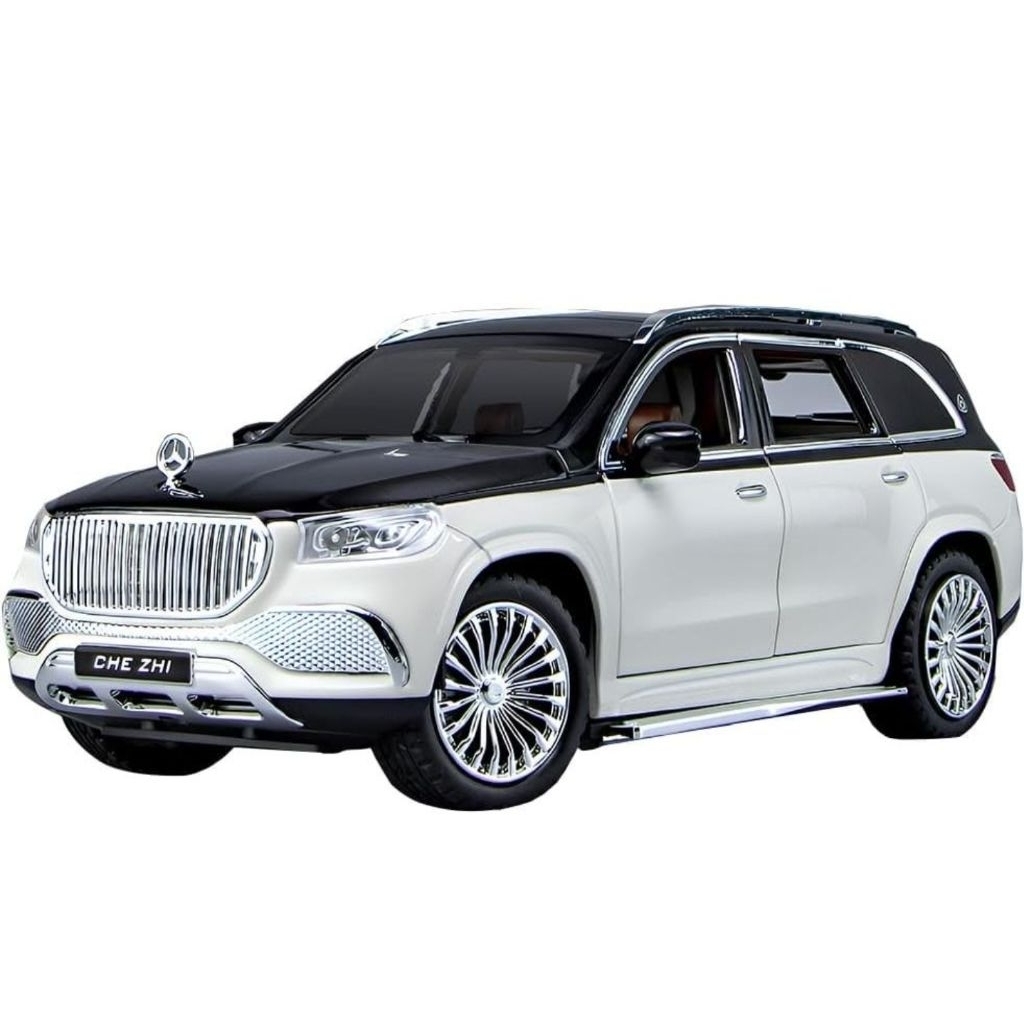 Xe mô hình Mercedes-Maybach GLS 600 tỷ lệ 1:24 bằng kim loại, kéo đà, mở cửa, có đèn âm thanh