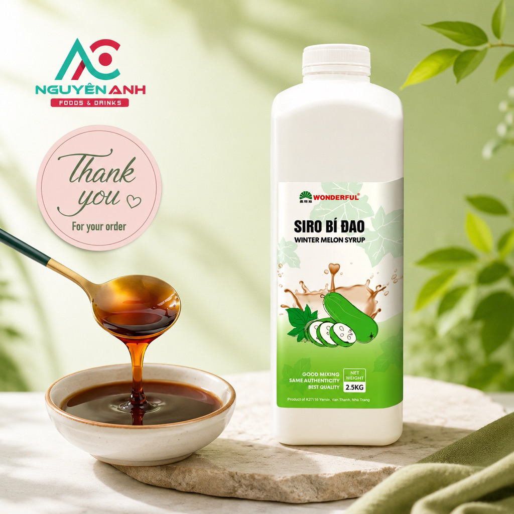 Siro Bí Đao Wonderful (Winter Melon Syrup) can 2.5kg - từ bí đao tươi