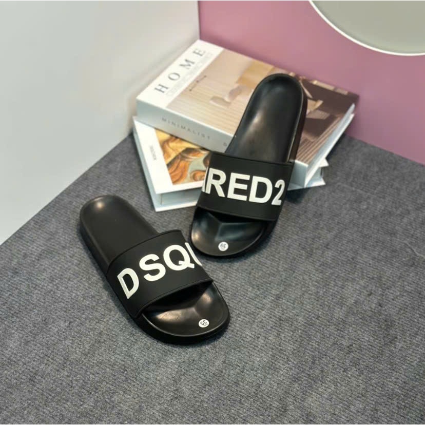 Dép Lê Nam Dsquared2 Cao Cấp - Dép Quai Ngang Nam  Chất Liệu Nhựa PU Bền Đẹp
