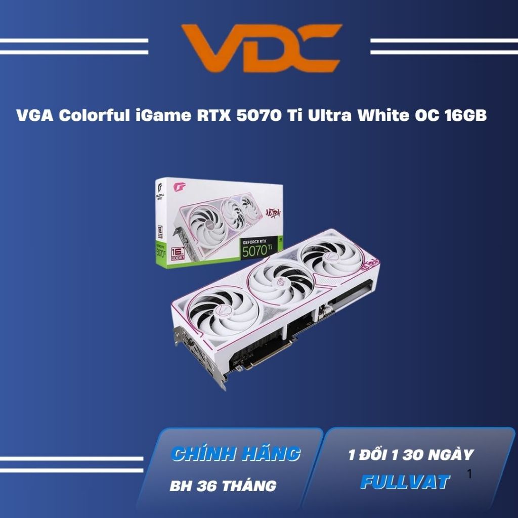 VGA Colorful iGame RTX 5070 Ti Ultra White OC 16GB-V FUll VAT