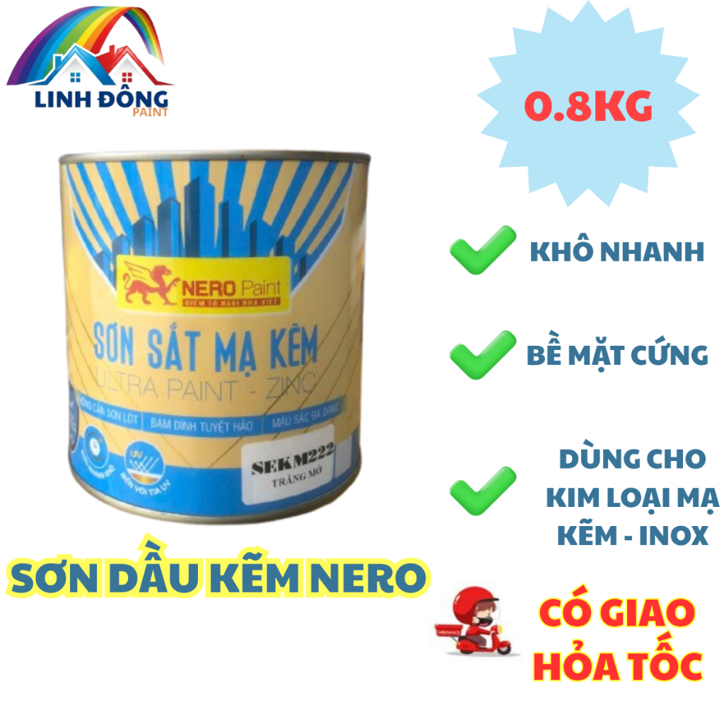 SƠN DẦU KẼM NERO GIÁ TỐT - DÙNG CHO BỀ MẶT MẠ KẼM & INOX.