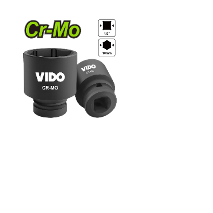 Đầu Tuýp Tác Động Khí Nén VIDO 10mm Dài 38mm Thép Đen Thủy Lực Cao Cấp 42CrMo Siêu Cứng Chính Hãng 7
