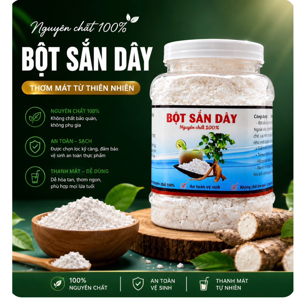 500gr bột sắn dây nguyên chất 100%