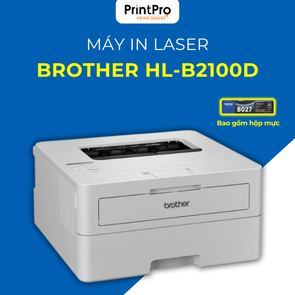 Máy in laser Brother HL-B2100D - Đảo mặt tự động - Bảo hành chính hãng 24 tháng