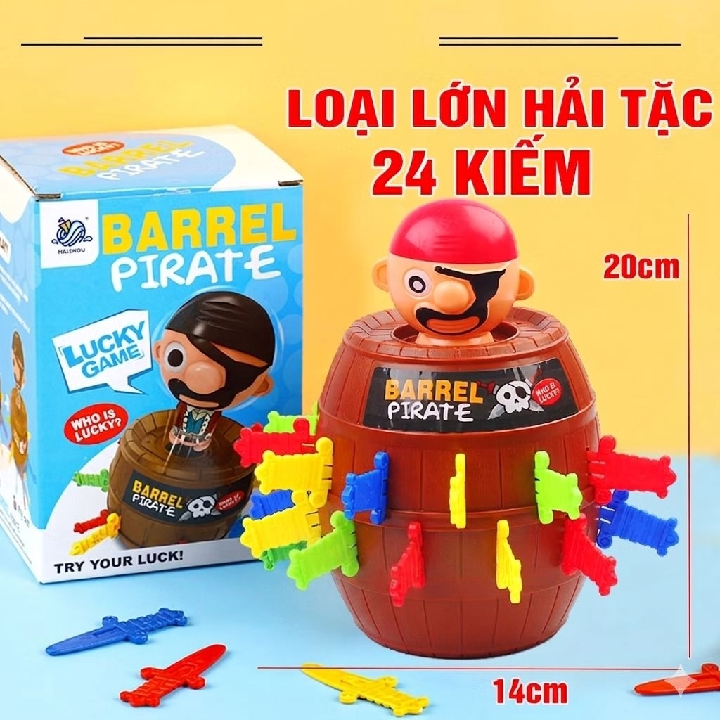 Trò Chơi Hải Tặc Đâm Thùng Size Lớn 24 Kiếm Barrel Pirate - Đồ Chơi Thông Minh Giúp Bé Và Gia Đình G
