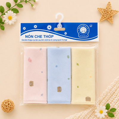 Khăn sữa cotton họa tiết 24x24cm