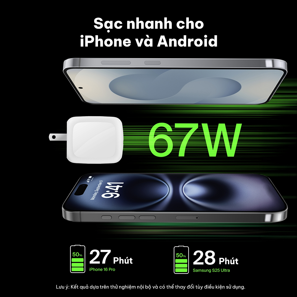 Củ sạc nhanh Belkin 67W GaN PD 3.1 có 2 cổng USB-C dành cho iPhone 17 iPad Macbook Bảo hành chính hãng 2 năm | BigBuy360 - bigbuy360.vn