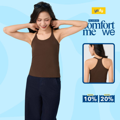 [BST Comfort Me-We] Áo Hai Dây Yody Nữ Có Đệm Ngực WCCM26S011