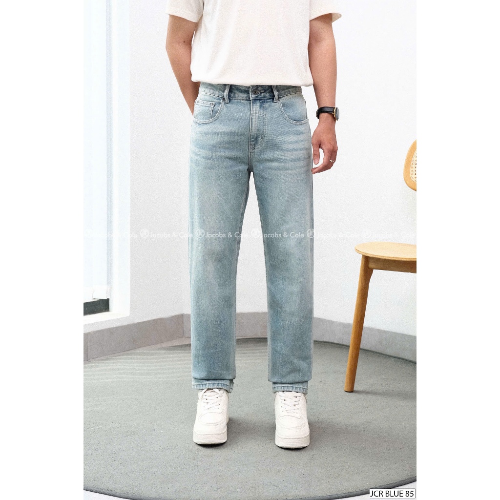 Quần Jeans Nam Ống Đứng Cao Cấp - Phong cách Hàn Quốc - Jeans Blue Jacobs&Cole JD01