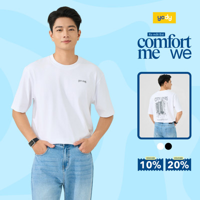 [BST Comfort Me-We] Áo Phông Nam Yody Relax In CITY LINES MCTS26S039