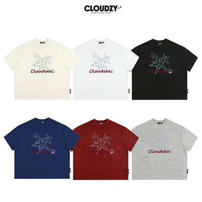 Áo thun boxy local brand CLOUDZY in hình 100% cotton 250gsm dày dặn áo phông form rộng nam nữ unisex mùa hè SEA