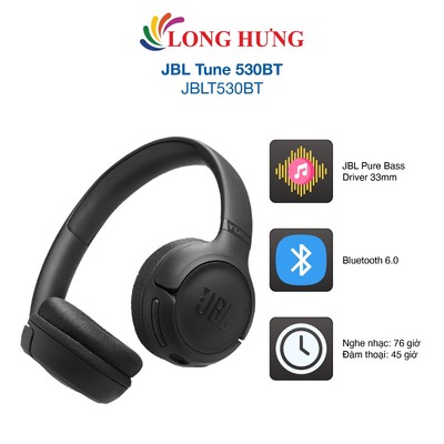 Tai nghe chụp tai Bluetooth JBL Tune 530BT JBLT530BT - Hàng chính hãng