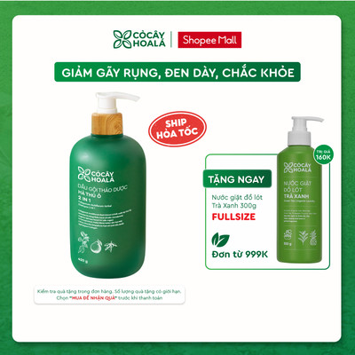 Dầu Gội Thảo Dược Hà Thủ Ô 2in1 Cỏ Cây Hoa Lá Chính Hãng 420g Giúp Giảm Gãy Rụng, Giúp Tóc Trông Dày