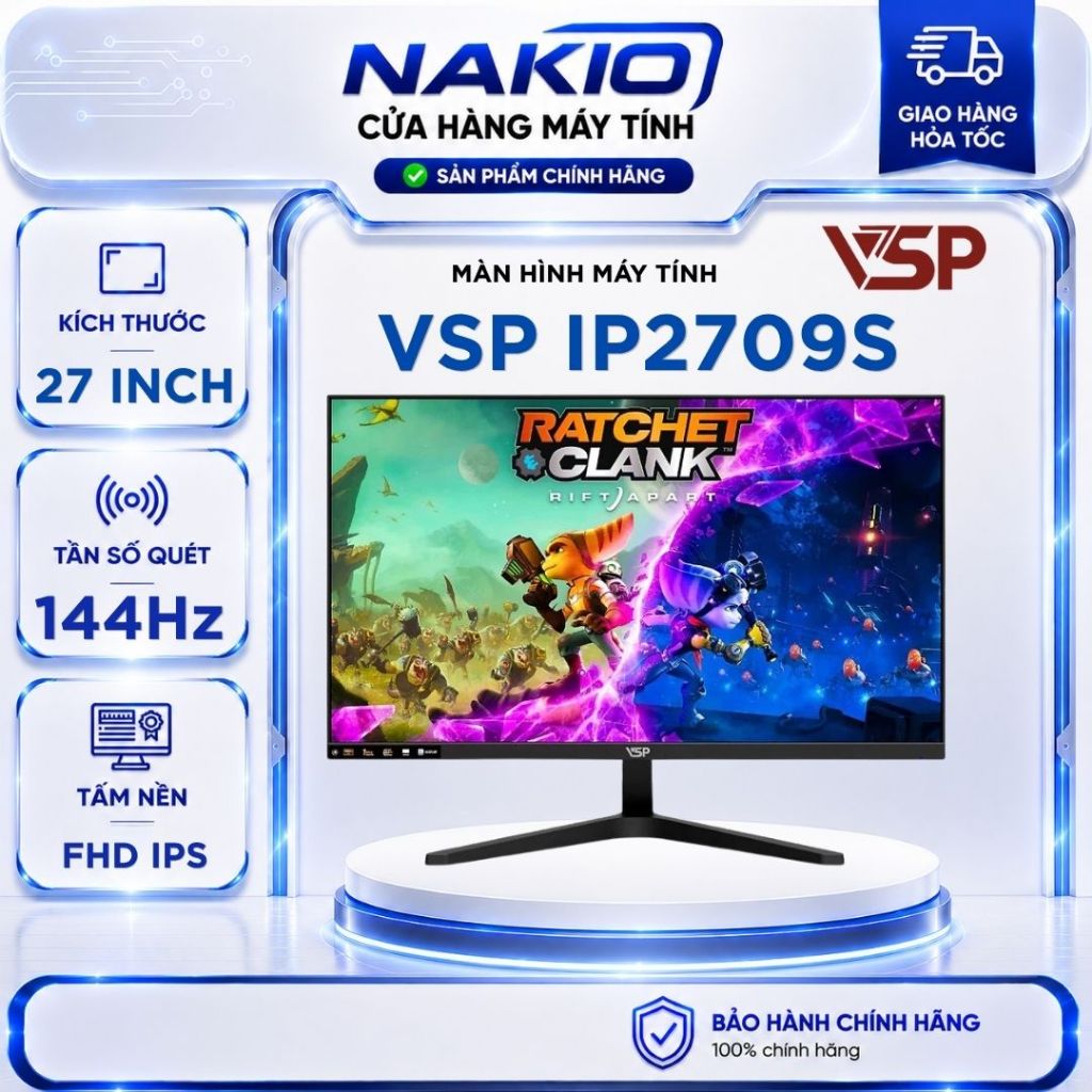 Màn Hình VSP IP2709S (27 inch / IPS / FHD / 144Hz / 1ms) - Bảo hành chính hãng 36 tháng