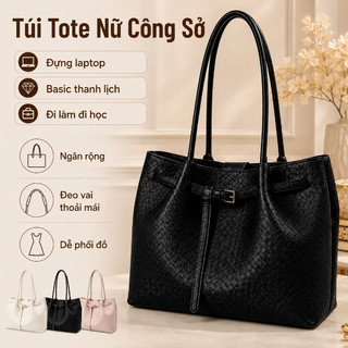 Túi Tote Nữ Đeo Chéo Nhiều Ngăn Đi Làm Đi Chơi Phong Cách Hàn Quốc Đựng Laptop Tiện Lợi