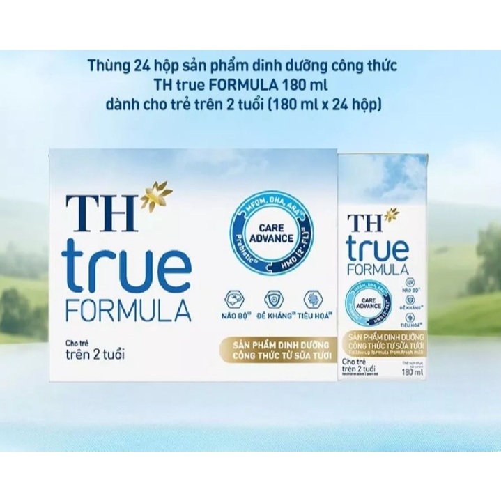 Thùng Sữa 180ML Dinh Dưỡng Công Thức TH true FORMULA milk 180ml Dành Cho Trẻ Trên 2 Tuổi (24 Hộp)