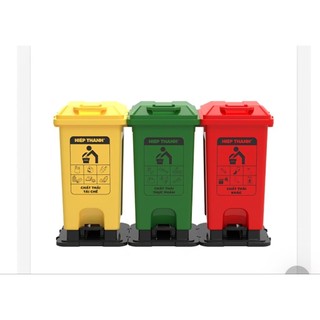 Combo 3 thùng rác phân loại 60l