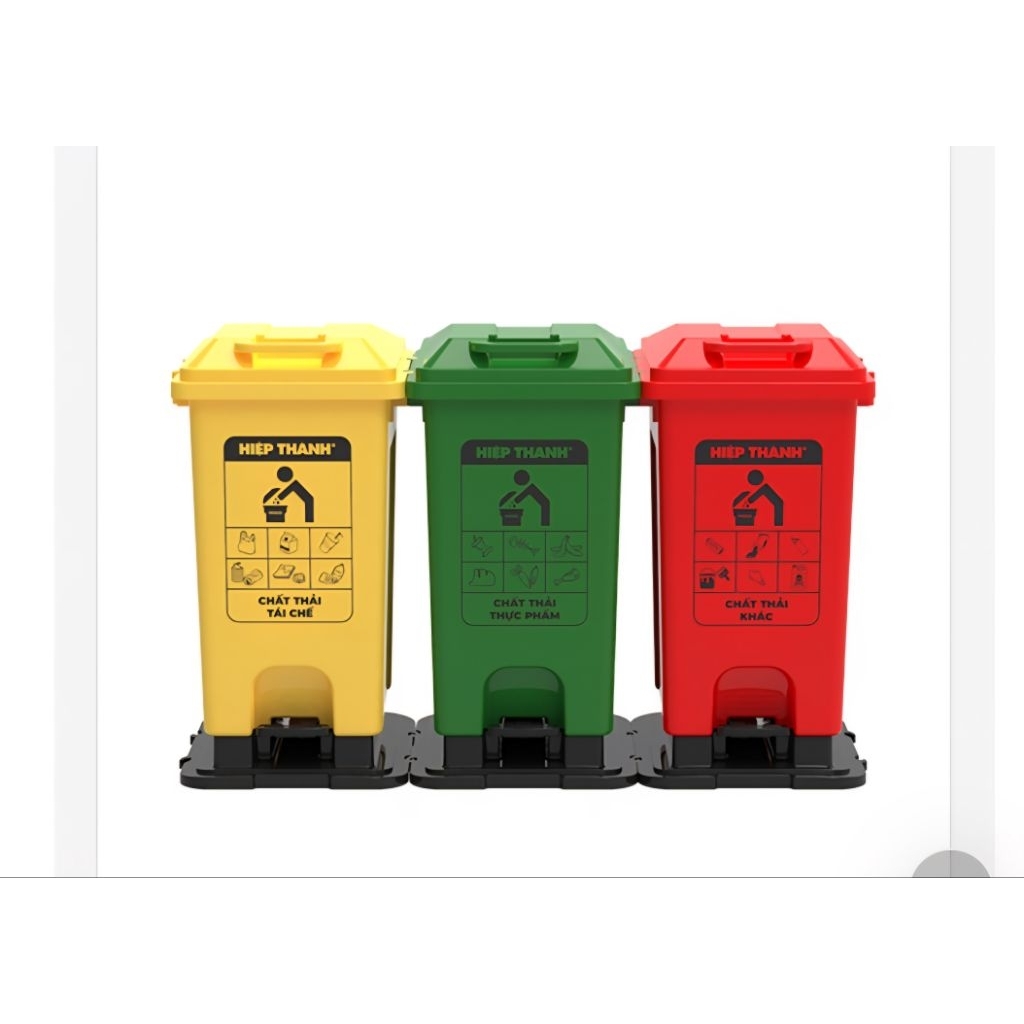 Combo 3 thùng rác phân loại 60l