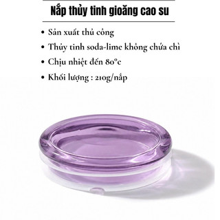 Nắp Thủy Tinh Đậy Bình Nước Crista Home- 2 tone màu vân lưới và vân caro