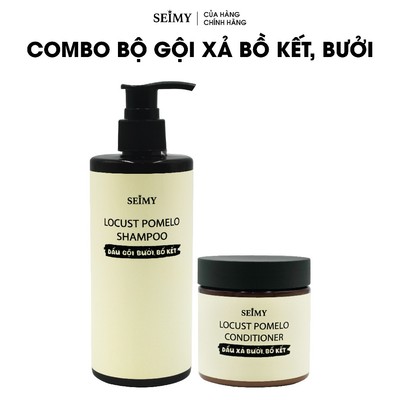Combo Bộ Dầu Gội Xả Bồ Kết, Bưởi SEIMY 300ml