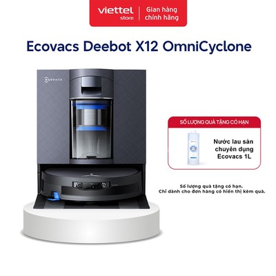 Robot Hút Bụi Lau Nhà Ecovacs DEEBOT X12 OmniCyclone | Lực Hút Mạnh 22.000Pa | OZMO ROLLER 3.0