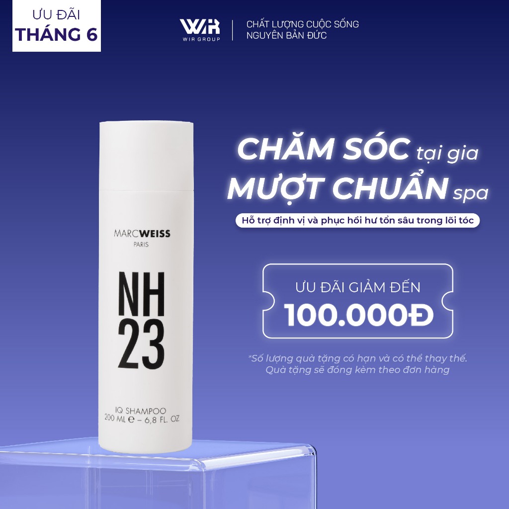 Dầu gội NH23 IQ SHAMPOO 200ml Công Nghệ Protein Complex Phục Hồi Tóc Hư Tổn | Wir Group