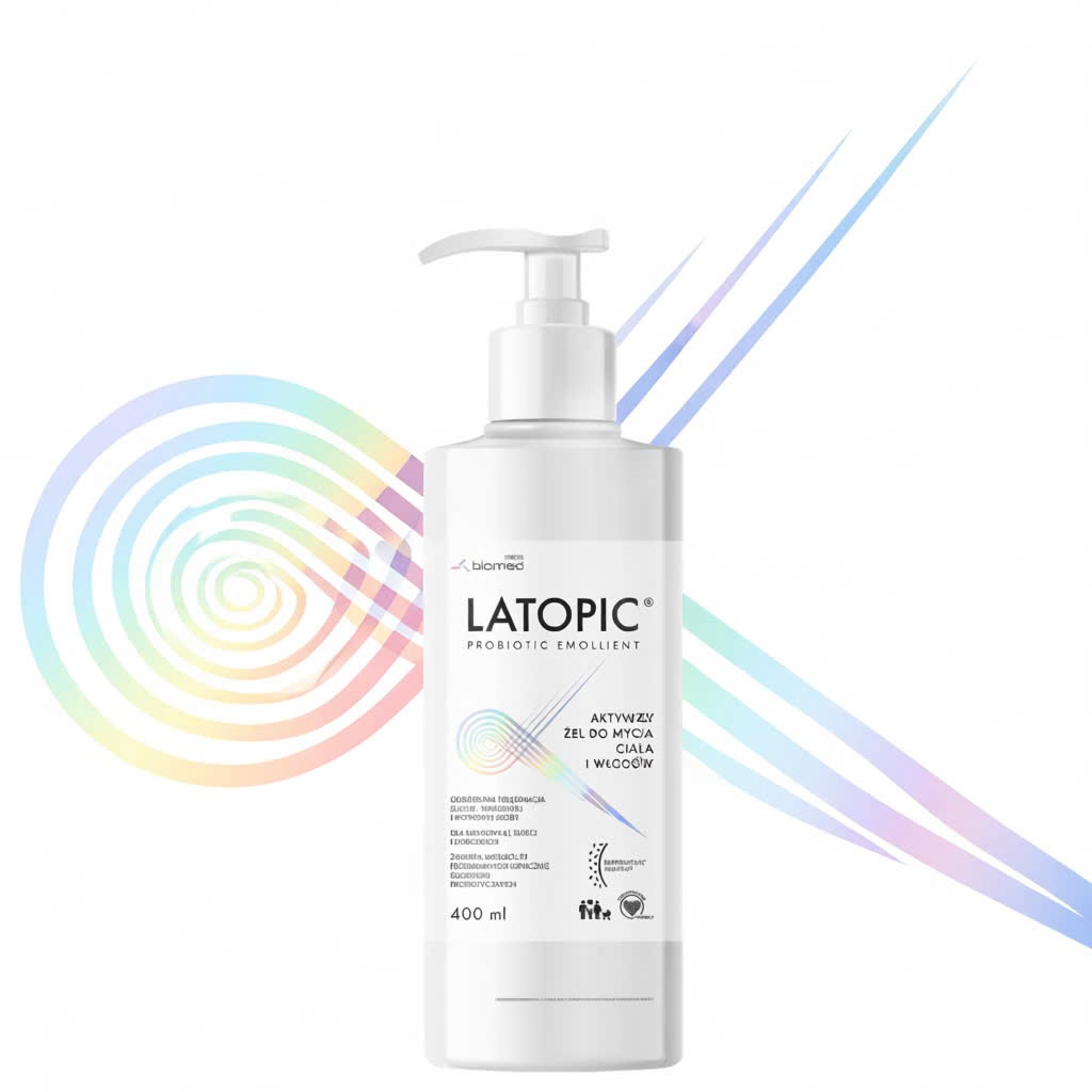 Gel tắm gội LATOPIC PROBIOTIC EMOLLIENT Active Body and Hair Wash Gel dành cho da nhạy cảm, da dị ứn
