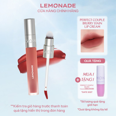 [NEW] Son bùn ẩm mờ mịn lâu trôi Lemonade Perfect Couple Blurry Stain Lip Cream 3,5g