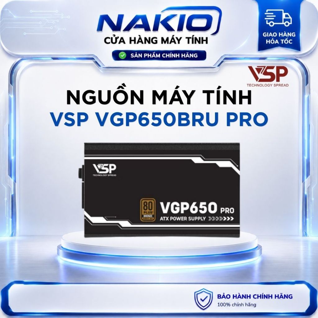 Bộ Nguồn VSP VGP650BRU Pro - 80PLUS Bronze 230V EU